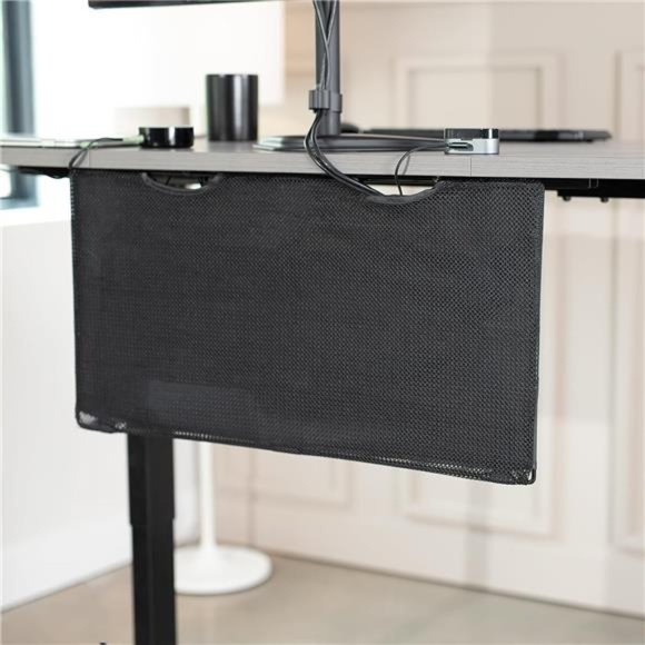 Black 30 inch Under Desk Privacy & Cable Management Organizer Sleeve,Wire Hider - Picture 2 of 6